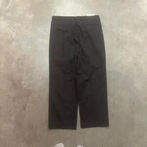 Suit supply men's black wide leg straight chino double pleated wide leg 34